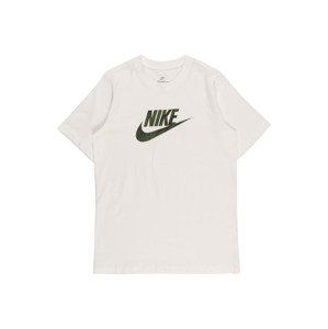 Nike Sportswear Tričko  khaki / bílá