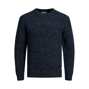 JACK & JONES Svetr 'Brad'  námořnická modř / kouřově modrá