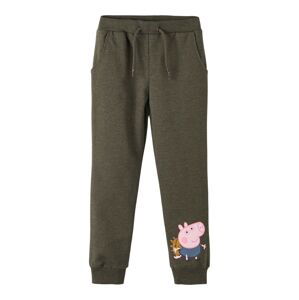 NAME IT Kalhoty 'Peppapig Sune'  khaki / mix barev