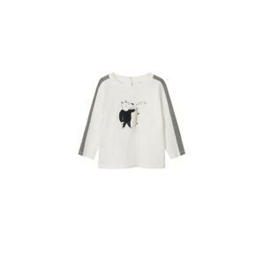 MANGO KIDS Tričko 'URBAN'  offwhite / námořnická modř / šedá