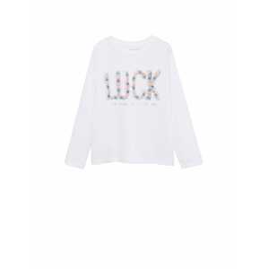 MANGO KIDS Tričko 'LUCK'  mix barev / offwhite