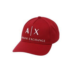 ARMANI EXCHANGE Kšiltovka  ohnivá červená / bílá