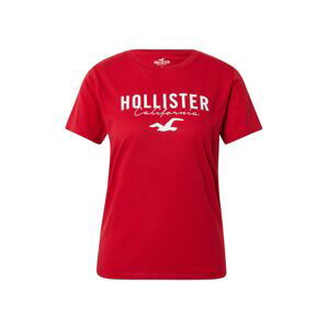 HOLLISTER Tričko  červená / bílá