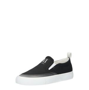 ARMANI EXCHANGE Slip on boty  černá / bílá