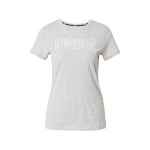 PUMA Funkční tričko  šedý melír / bílá