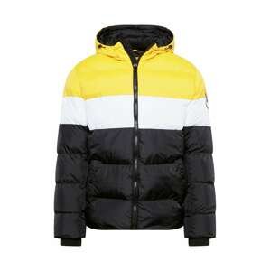 INDICODE JEANS Zimní bunda 'Hoover'  žlutá / černá / bílá