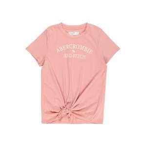Abercrombie & Fitch Tričko  růžová / bílá