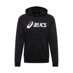 ASICS Sportovní mikina  černá / bílá