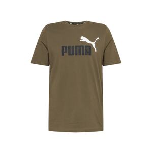 PUMA Tričko  bílá / černá / khaki