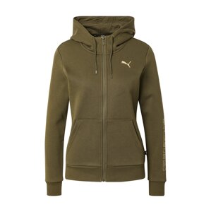 PUMA Sportovní mikina s kapucí  khaki / starobéžová