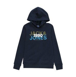 Jack & Jones Junior Mikina 'Fade'  světlemodrá / tmavě modrá / světle žlutá / bílá