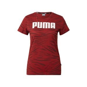 PUMA Funkční tričko  vínově červená / jasně červená / bílá