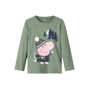 NAME IT Tričko 'Peppapig Olindo'  khaki / mix barev