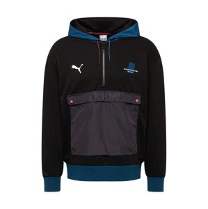 PUMA Sportovní mikina  černá / nebeská modř