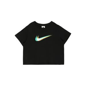 Nike Sportswear Tričko  černá / bílá / světle zelená