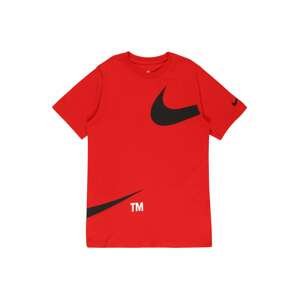 Nike Sportswear Tričko  červená / černá