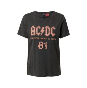 ONLY Tričko 'AC/DC LIFE TOUR'  tmavě šedá / pastelově růžová