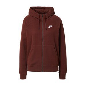 Nike Sportswear Mikina s kapucí  rezavě hnědá / bílá