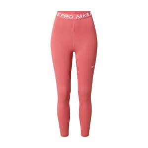 NIKE Sportovní kalhoty  pink / bílá
