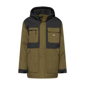 DICKIES Přechodová parka 'GLACIER'  olivová / černá