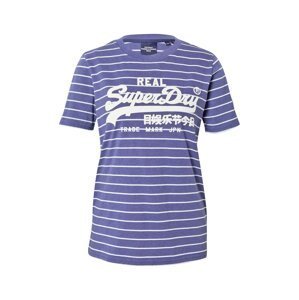 Superdry Tričko  bílá / marine modrá