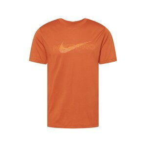 NIKE Funkční tričko  tmavě oranžová / meruňková