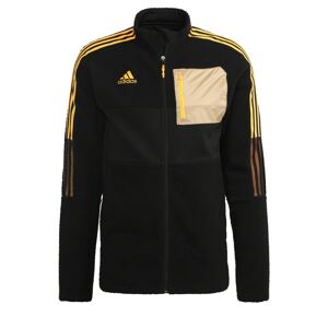 ADIDAS PERFORMANCE Sportovní mikina s kapucí  černá / citronová / béžová