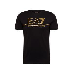 EA7 Emporio Armani Tričko  černá / zlatá