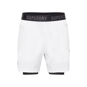 Superdry Sportovní kalhoty  bílá / černá