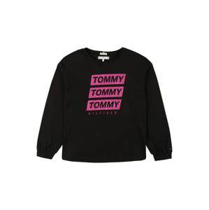 TOMMY HILFIGER Tričko  černá / pink