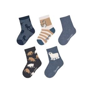 STERNTALER Ponožky  námořnická modř / chladná modrá / světle hnědá / bílá