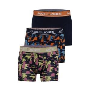 JACK & JONES Boxerky  černá / rezavě červená / kouřově modrá / bobule / mix barev