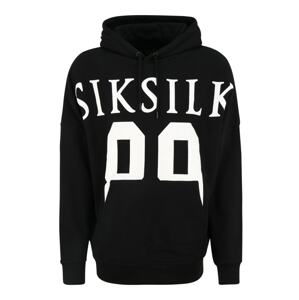 SikSilk Mikina  černá / bílá