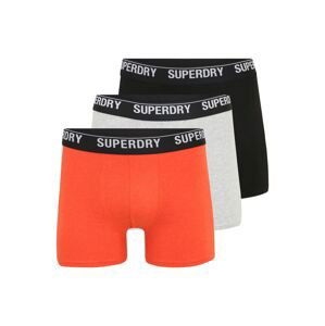 Superdry Boxerky  šedý melír / jasně oranžová / černá