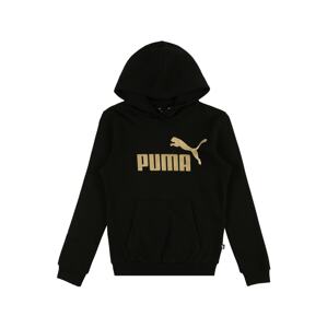 PUMA Mikina  černá / zlatá