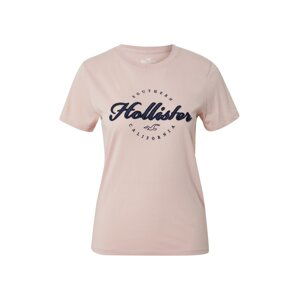 HOLLISTER Tričko  námořnická modř / starorůžová