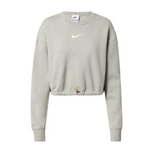 Nike Sportswear Mikina  šedá / bílá / zlatá / stříbrná