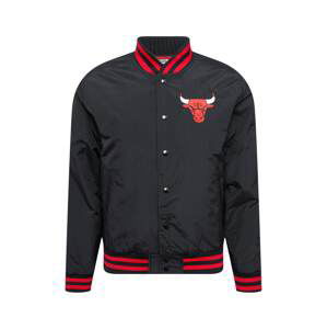 NEW ERA Přechodná bunda 'Chicago Bulls'  černá / bílá / svítivě červená