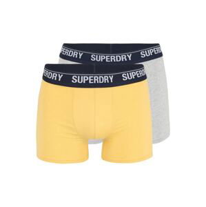 Superdry Boxerky  šedá / hořčicová / černá