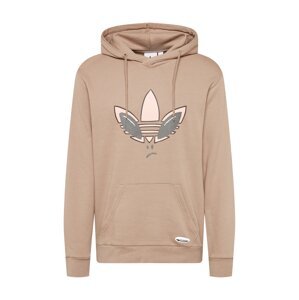 ADIDAS ORIGINALS Mikina 'Alien'  černá / pastelově oranžová / světle hnědá