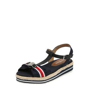 TOM TAILOR Páskové sandály  námořnická modř / červená / bílá