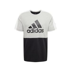 ADIDAS PERFORMANCE Funkční tričko  šedý melír / černá / bílá