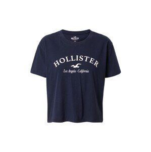 HOLLISTER Tričko  námořnická modř / bílá