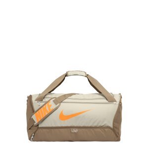 NIKE Sportovní taška  režná / světle šedá / oranžová