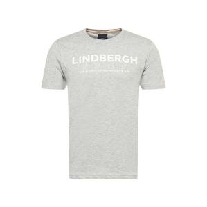 Lindbergh Tričko  šedý melír / bílá