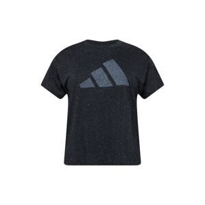 ADIDAS PERFORMANCE Funkční tričko  šedá / černý melír