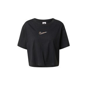 Nike Sportswear Tričko  černá / bílá / pastelově oranžová