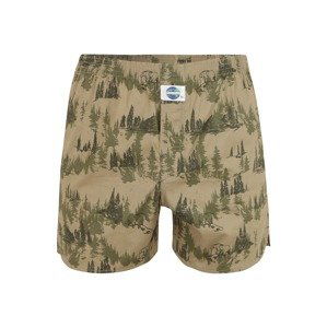 D.E.A.L International Boxerky 'Wald'  khaki / světle zelená / tmavě zelená