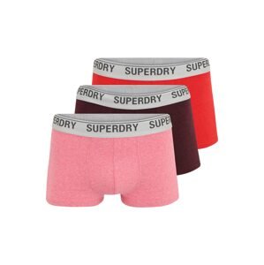 Superdry Boxerky  šedá / pink / červená / burgundská červeň / černá