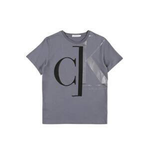 Calvin Klein Jeans Tričko  tmavě šedá / černá